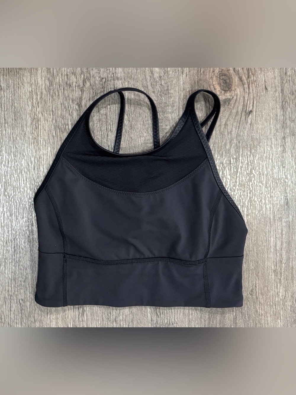 Lululemon Black High Neck Mesh Sports Bra 6